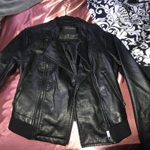 Black leather jacket